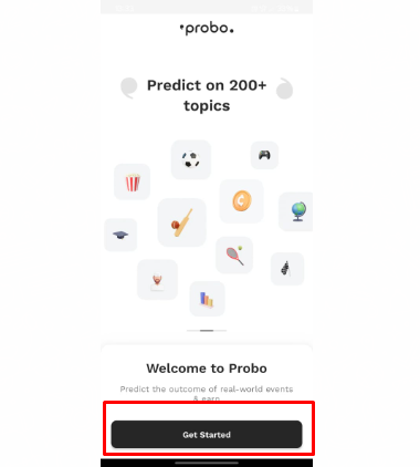 get started with probo app