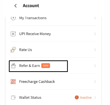 Freecharge Referral code