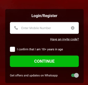 Enter mobile number in my11circle