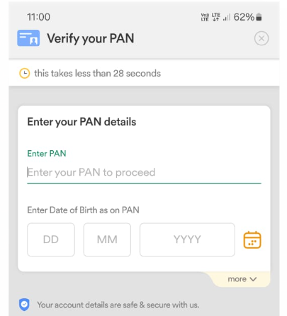 Verify your pan card for KYC in dhan app